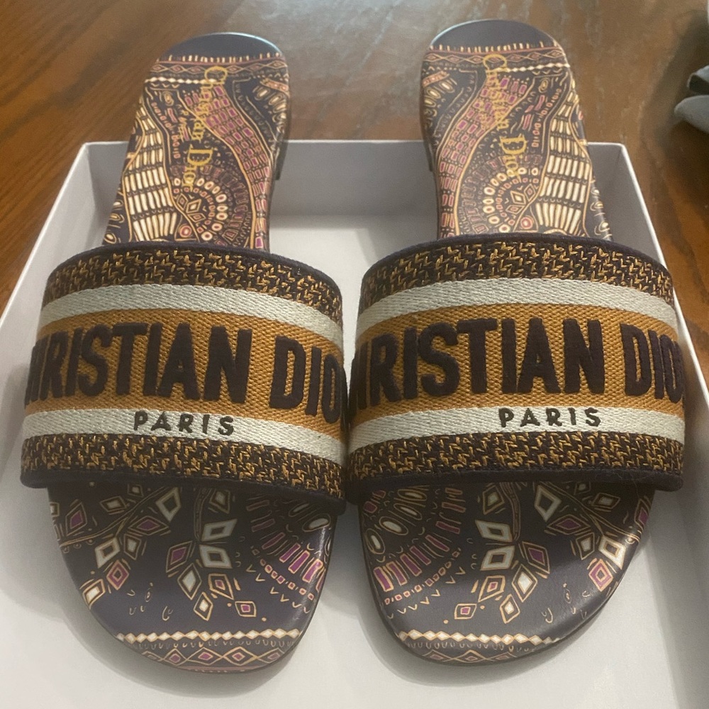 SOLD Christian Dior D-Way Animal Slide - Picture 1 of 6